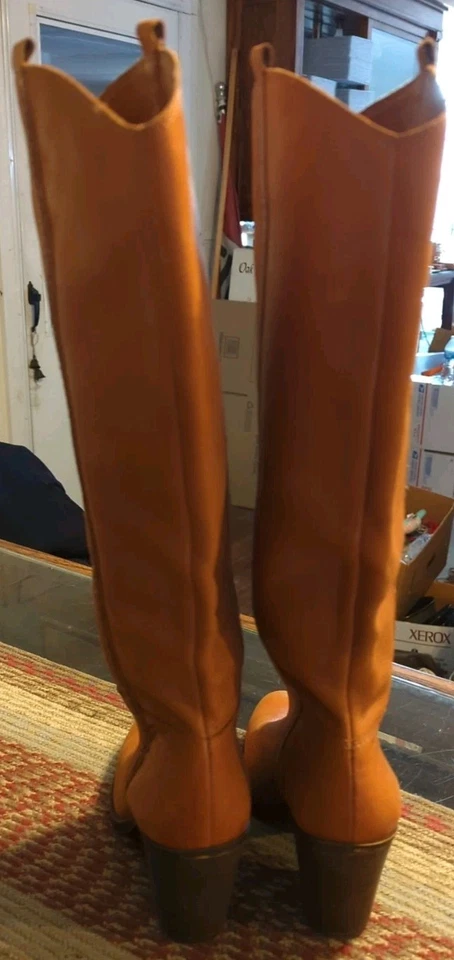 Lucky Brand Tan Leather Ebbie Tall Western Boot Size 7 M - Image 3 of 4
