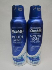 Oral-B Mouth Sore Rinse Mouthwash 8fl oz each - EXP: 03/26 - 2 PACK