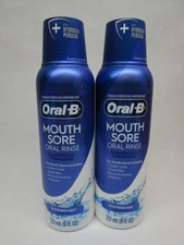 Oral-B Mouth Sore Rinse Mouthwash 8fl oz each - EXP: 03/26 - 2 PACK