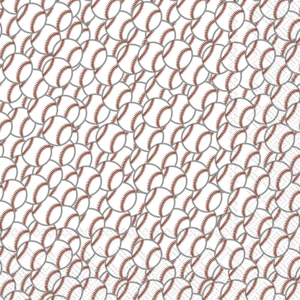 Boston International 5 x 5 in Paper Cocktail Napkin Baseball Red - Pack of 20 2490₽