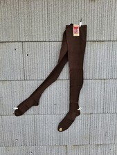 Vintage 1920s 1930s NOS Burson brown partially seamed brown stockings