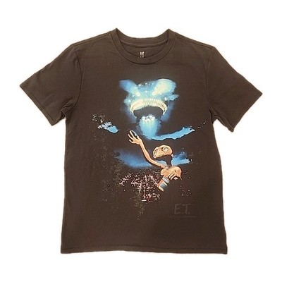 New E.T. Extra Terrestrial Kids Size XL/12 Black Short Sleeve 80s Movie T-shirt