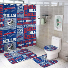 Buffalo Football Shower Curtain Set bathroom set
