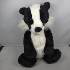 Jellycat - Bashful Badger - Medium Plush Soft Toy 12" Retired Fluffy HTF Rare