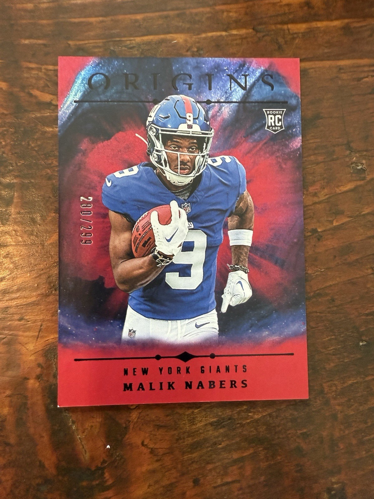 2024 Panini Origins - Rookies Malik Nabers #147 Holo Red /299 (RC)