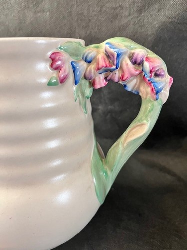 Jarra Clarice Cliff Newport My Garden 811 con mango floral (7") - Imagen 7 de 9