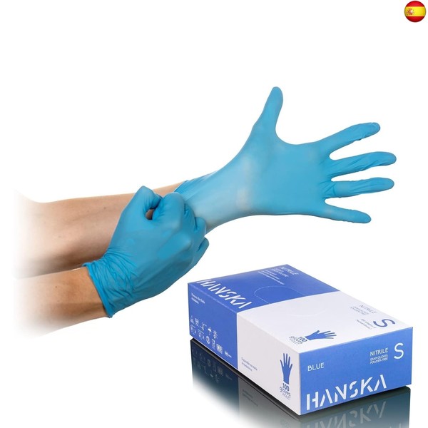 Guantes desechables Nitrilo Azul - Sin Polvo - Desechables - Ambidextros - No