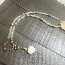 Double Strand Faux Pearl Beaded Necklace Gold...