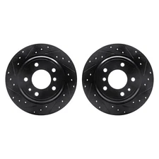 For BMW 530i 94-95 R1 Concepts Drilled & Slotted Rear Brake Rotor Set