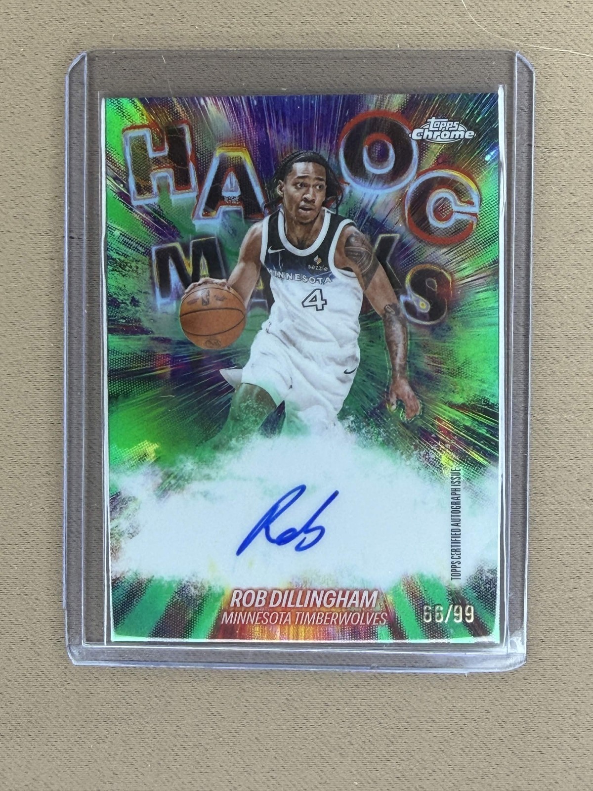 2025-26 Topps Chrome Update Basketball Rob Dillingham Havoc Marks Auto /99 HM-RD