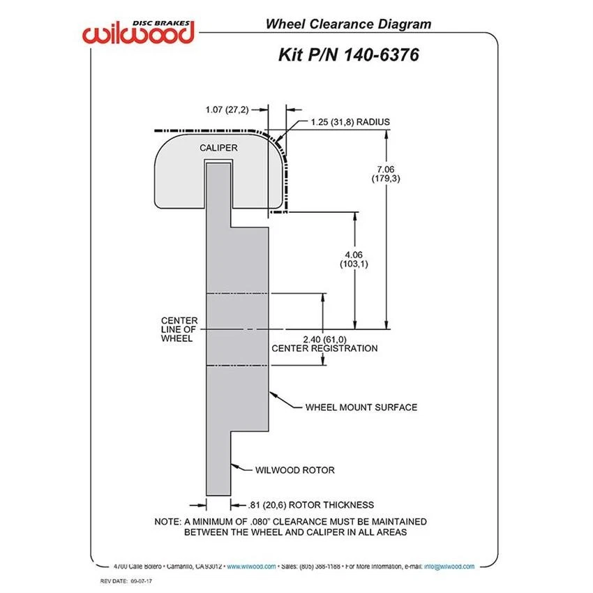 Wilwood 140-6376-DR FDL Front Disc Brake Kit,01-10 PT Cruiser/Neon SRT Foto 4 de 4