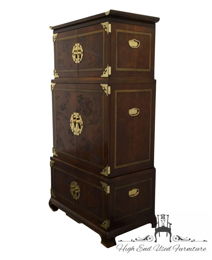 DREXEL Heritage Colección Tesoro Ming Nogal Sólido Asiático Chinoiserie Estilo... Foto 2 de 4