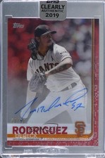 2019 Topps Clearly Authentic Auto Red 29/50 Dereck Rodriguez #CAA-DR Auto 6o3