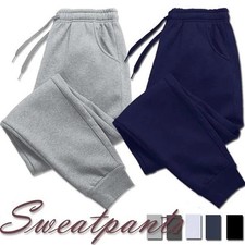 Men's Casual Pants Autumn Winter Fleece Sweatpants Men Running Jogger Sports