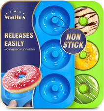 Silicone Donut Mold - Non-Stick Silicone Doughnut Pan Set, Heat Resistant, Make