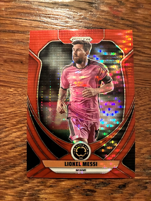 2025 Prizm FIFA Club World Cup Lionel Messi Red Pulsar #/299 Inter