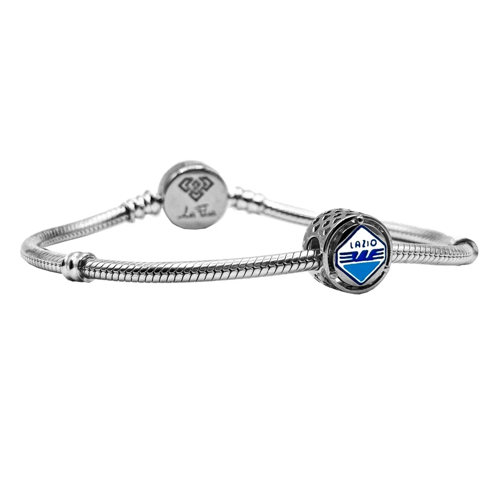 Charm Lazio Stemma Squadra Calcio in argento 925 - Les Folies - Immagine 3 di 4