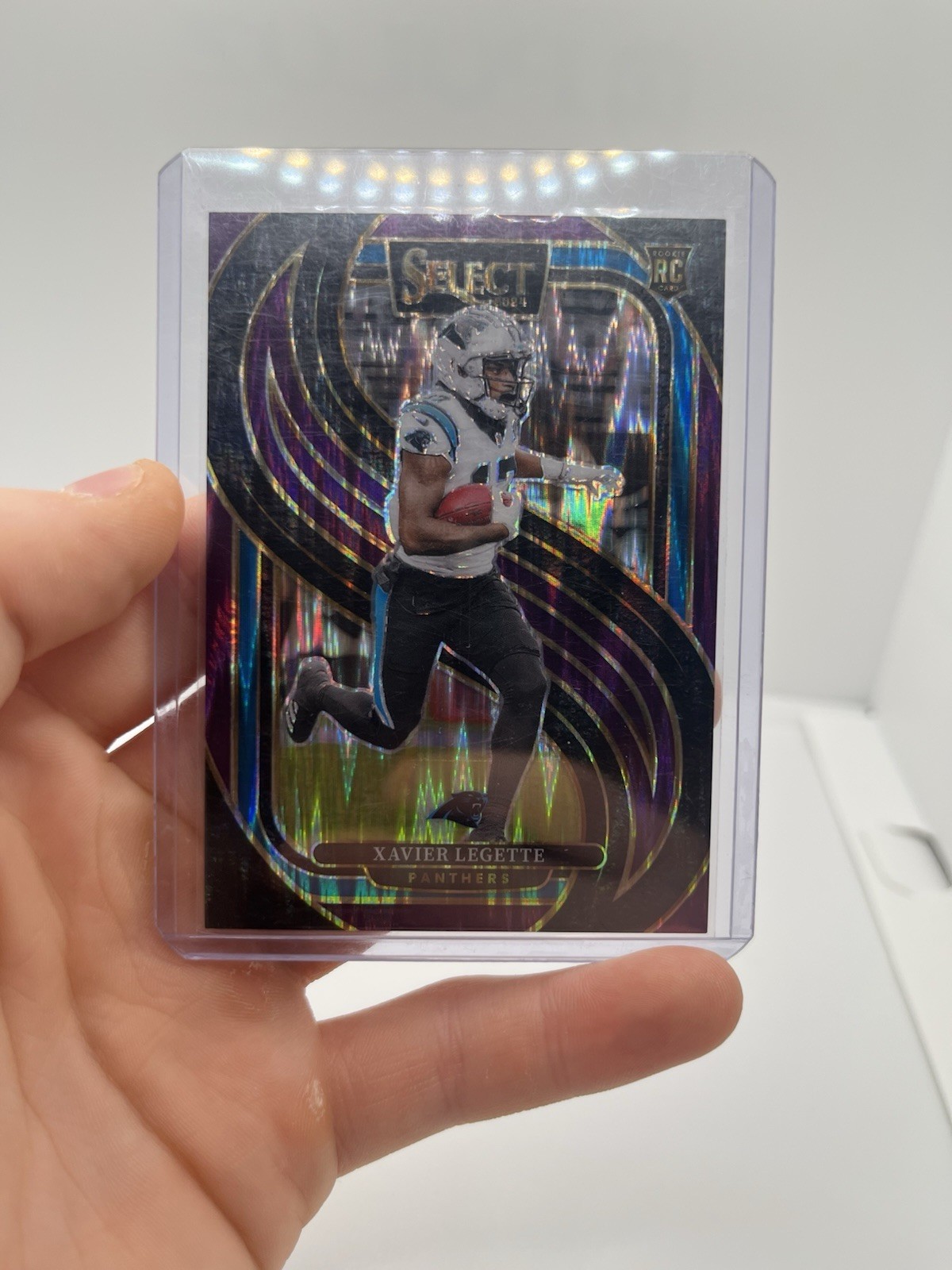 2024 Panini Select - Premier Level Xavier Legette #101 Purple Shock Prizm /360