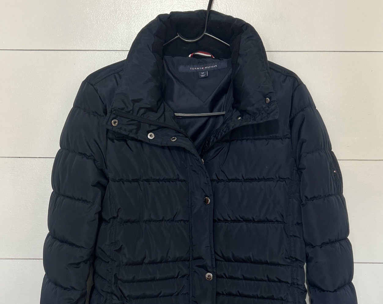 Tommy Hilfiger Down Women's Size Small Navy Blue Puffer Jacket thumbnail 4