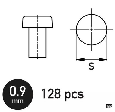 Flachniete 0,9 mm 128 Stück Detail Up Teile