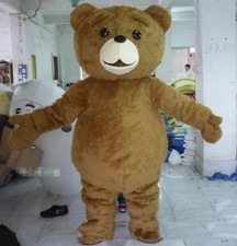 Teddy Bear Mascot Costume Cartoon Fancy Dress fast shipping Adult Size