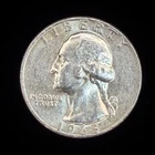 90% Silver-  Washington Quarter $0.25 FV Circulated Pre-1965 US Coin - 22-19
