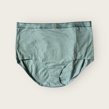 Lane Bryant Cacique Cotton High Waist Brief Panty w/ Lace Wide Shine 18/20