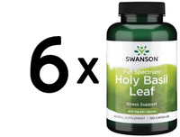 6 X Swanson Full Spectrum Holy Basil Leaf (Tulsi), 400Mg - 120 (142,74 Eur/Kg)