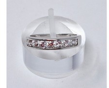 9ct White Gold Cubic Zirconia Eternity Ring in Size L