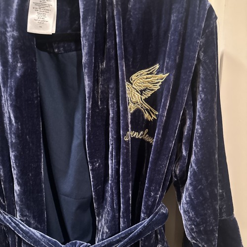 $179 New Pottery Barn Harry Potter ADULT Ravenclaw Velvet Robe Blue ...