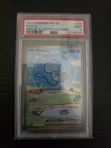2024 Pokemon S&V Paldean Fates MEW EX SIR 232/091 BUBBLE MEW PSA 9 MINT