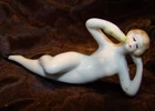 Art Nouveau Style Figurine Bathing Beauty Sexy Naked Art Deco-German Style Porce