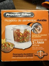 Proctor Silex 72500RY 1.5 Cup Durable Food Chopper Processor, White, New In Box