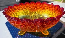 Amberlin Pressed Glass Fruit Bowl