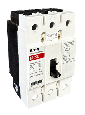 #ad Eaton GD3050 Series C G‑Frame Breaker 50A 3‑Pole 480V 22kA Complete $250.00