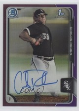 2015 Bowman Chrome Prospects Purple Refractor Carlos Rodon Rookie Auto RC 0t3