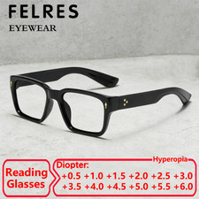 Square Anti Blue Light Reading Glasses Men Women Clear Lens Presbyopic Glasses
