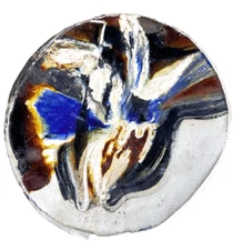 Vintage Jeppe Hagedorn Olsen Handmade Earthenware Clay Pottery Dish Wall Plaque