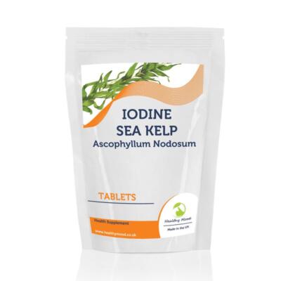 Kelp 500mg Tabletten Natürliche Jodquelle zur Unterstützung der Schilddrüse & des Stoffwechsels 120 Ta