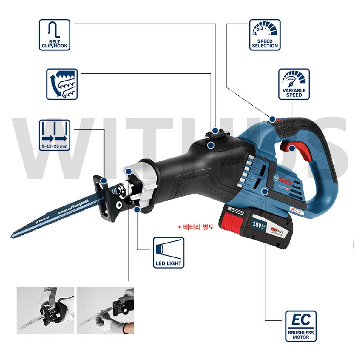 Bosch GSA 18V-32 Cordless Reciprocating Cut Saw Bare Tool 