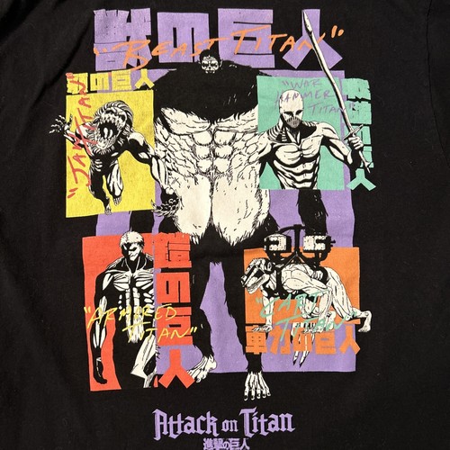 Anime Attack on Titan Shirt Adult Medium Black Graphic Beast