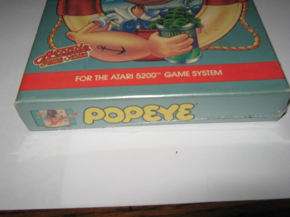 Nintendo Popeye(Atari 5200, 1983)New Sealed Rare Upside Down Back Arcade Classic - Image 3 of 4