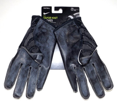 Nike Vapor Knit Football Men's 3XL MagniGrip Tech Black Gloves (CJ9270), New