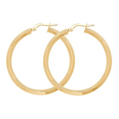 Grobe Klappcreolen 9 kt Gelbgold 375 gepunzt 15 mm - 60 mm Durchmesser
