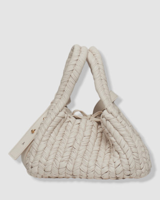 $1045 Nanushka Women's Off-White The Busket Okobor Faux Leather Bucket Bag Purse
