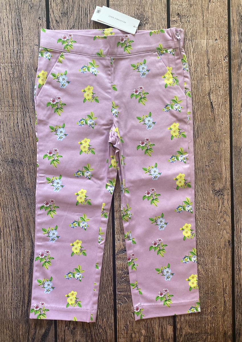 Tenue Janie And Jack Pour Fille 5-6 Ans : Haut Tricot Et Pantalon Velours Floral - Occasion Très Bon état