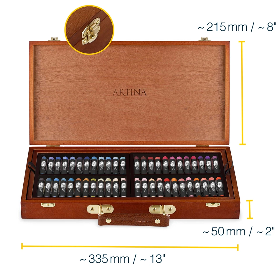 Pastellkreide 96 Stück + Koffer Kreide Pastellfarben Weich Pastellkreide Pastell - Bild 2 von 4