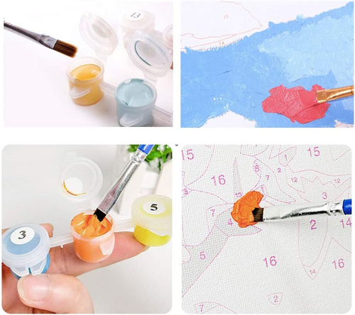 DIY Paint by Numbers Oil Painting Canvas Kids or Adults Beginner with Brushes a - Picture 6 of 8