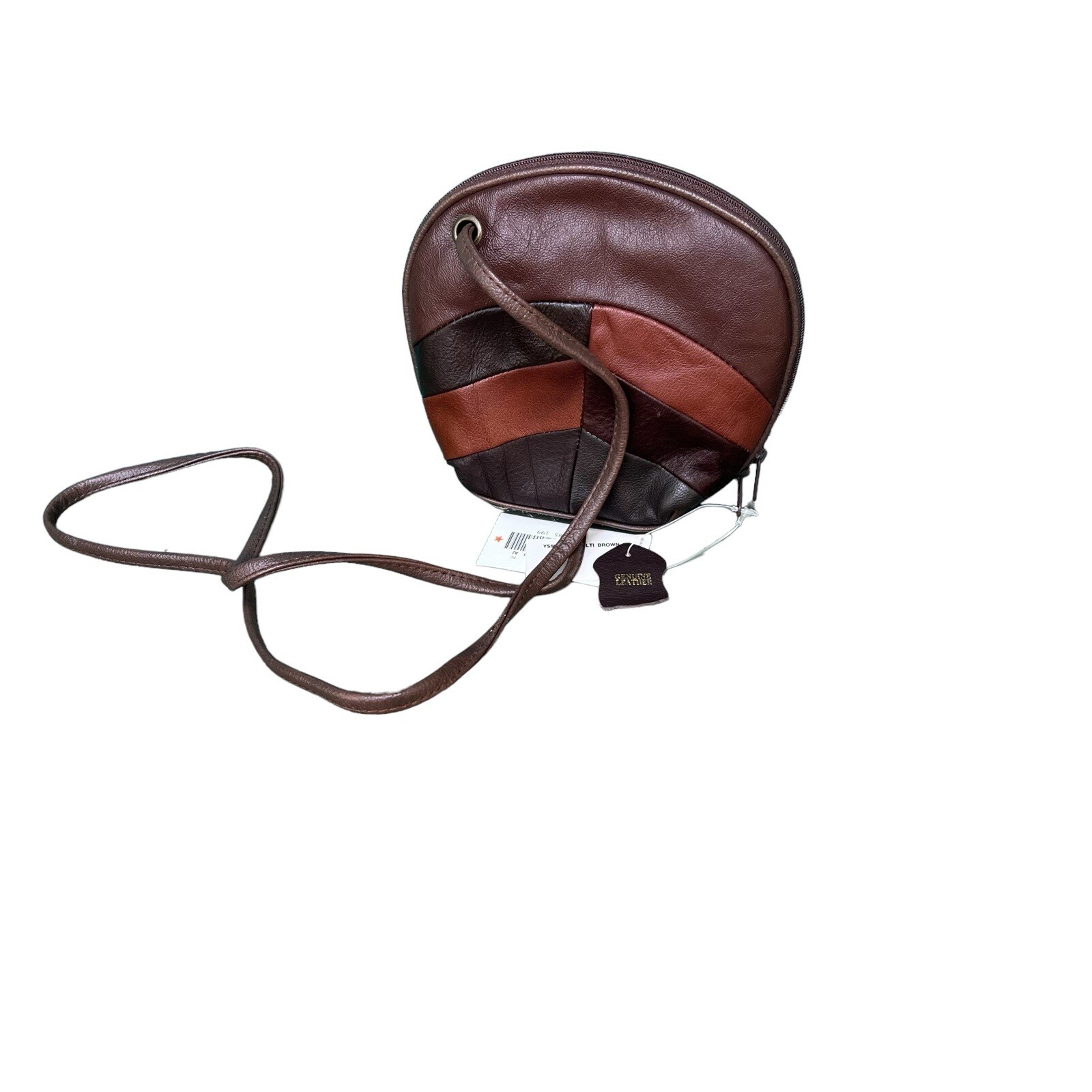 NWT Vintage Sears Carabella Patchwork LEATHER Cro… - image 3