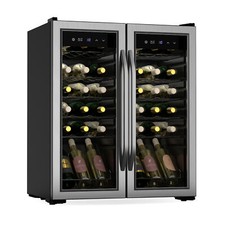 Klarstein Wine Refrigerator 36 bottles 2 zones LED Wine Fridge Beer Cooler LED